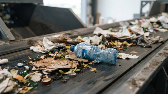 Example image illustrating sorting of packaging materials