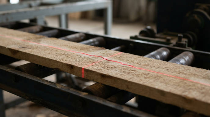 Example image illustrating quality grading of sawn timber